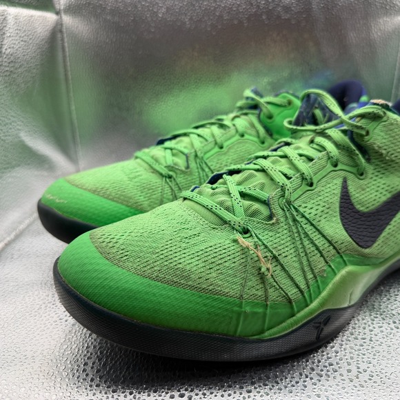 Size 14 Nike Kobe 8 Elite Poison Green/Blackened Blue‎ Mens Sneakers 586156-300 - Picture 7 of 12
